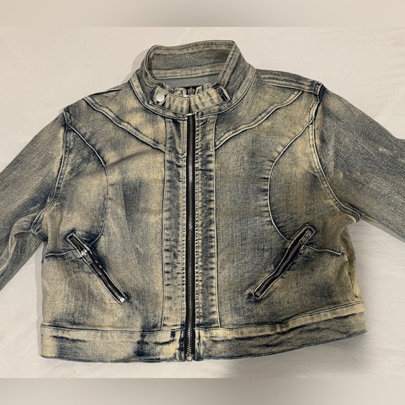 Fashion Nova Jackets & Blazers - Vintage Denim Moto Jacket